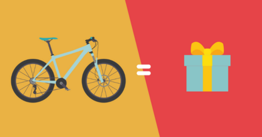 Image of a bike = prizes 