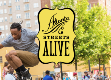 Man skating through Atlanta