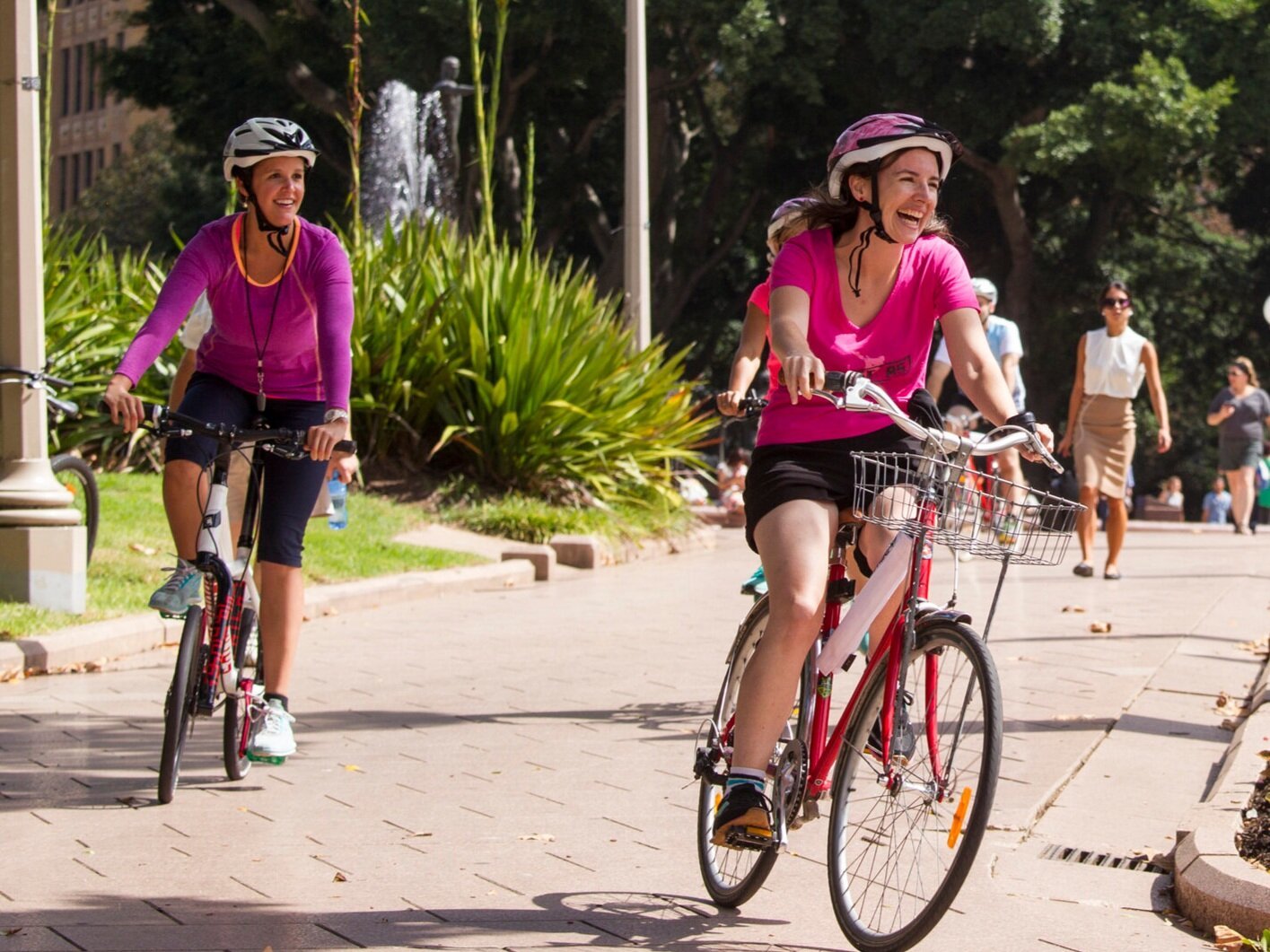 Two women riding Two women riding