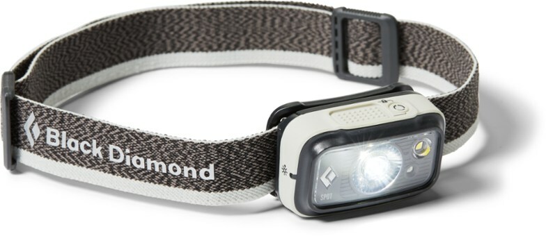 Gray headlamp with rectangular light on the front Gray headlamp with rectangular light on the front