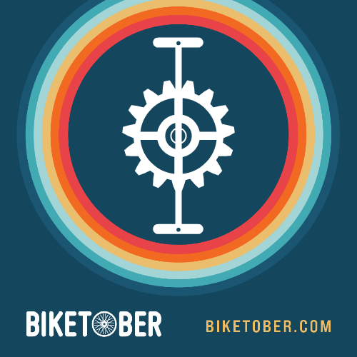 A pedal crank inside a circle pedals around in circles while animated colorful spots fly by in the background, as if speeding by A pedal crank inside a circle pedals around in circles while animated colorful spots fly by in the background, as if speeding by