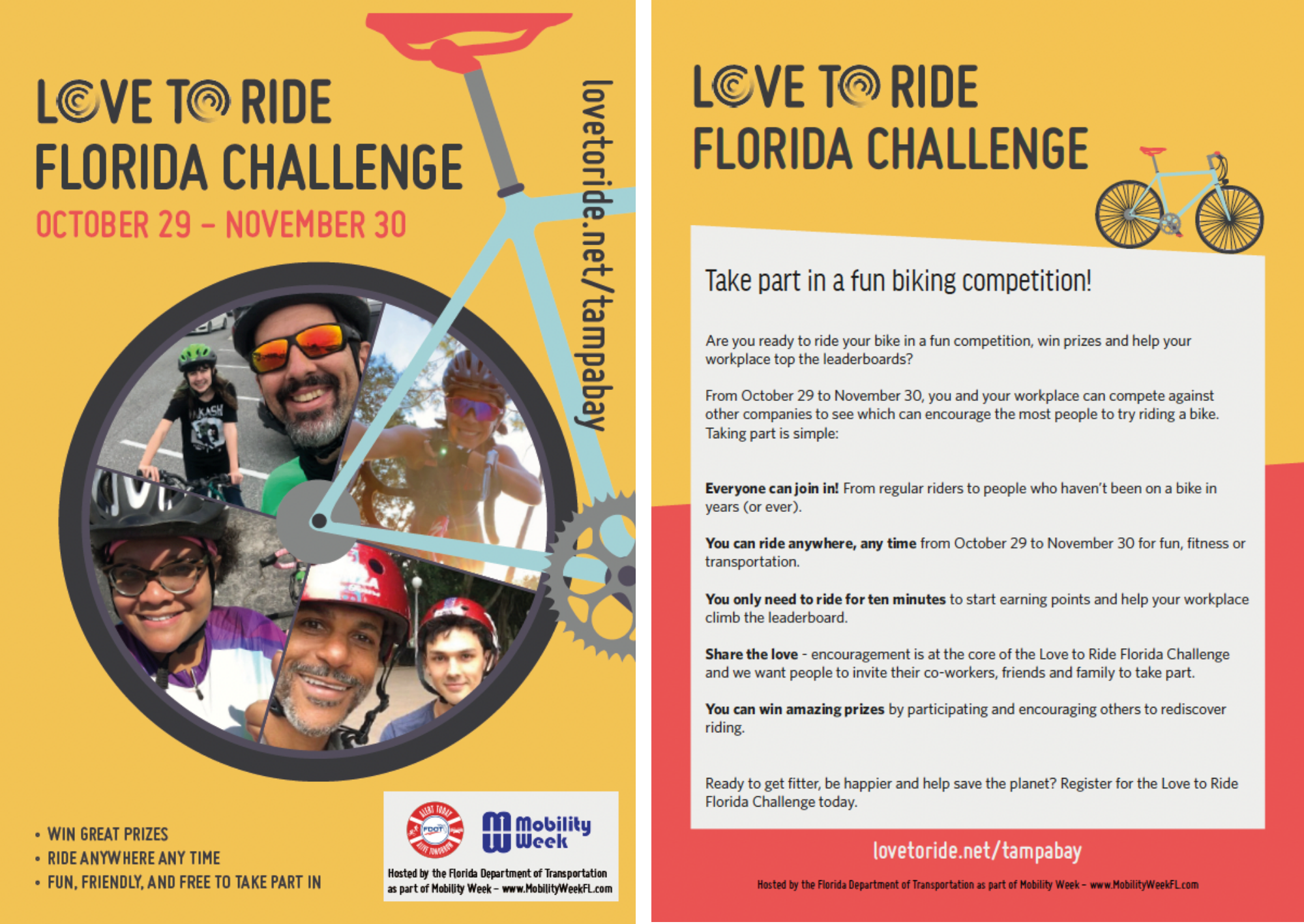 2-page spread of a Cycle September flyer 2-page spread of a Cycle September flyer
