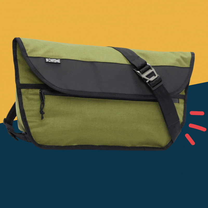 a changing gif of a gren messenger bag on its own, then modelled on two different people a changing gif of a gren messenger bag on its own, then modelled on two different people