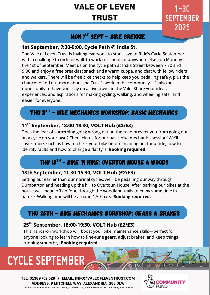 Vale of Leven Trust - Cycle September