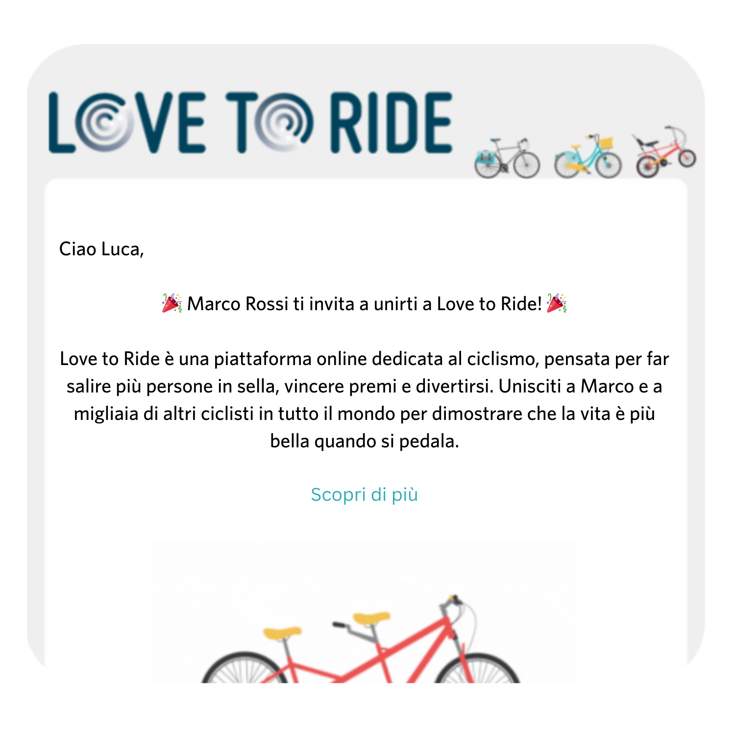 Immagine di un esempio di email