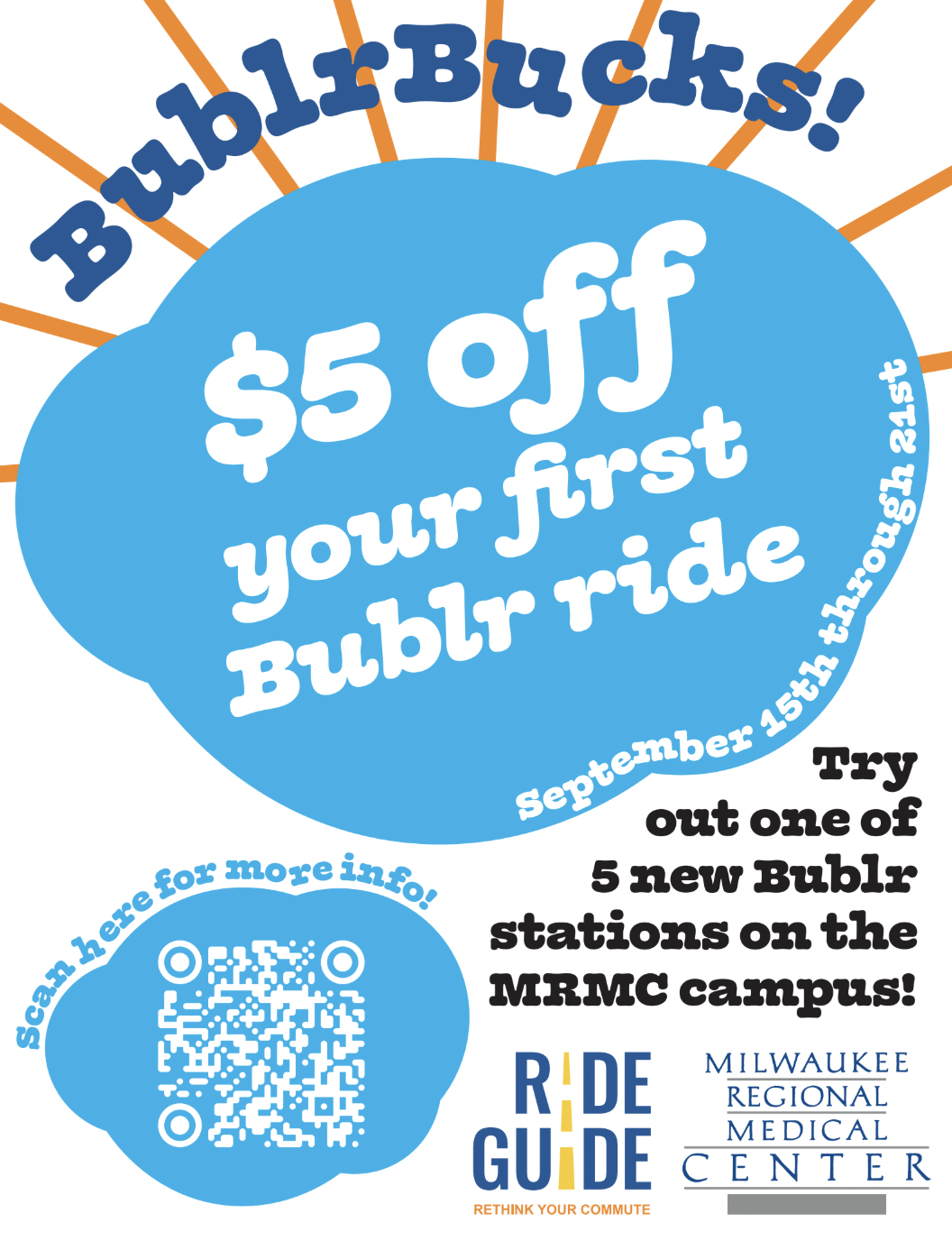 Bubbler Bucks $5 off your first Bublr ride