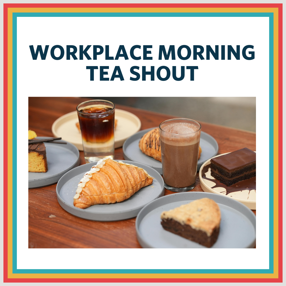 Image of a workplace prize - the morning tea shoutout