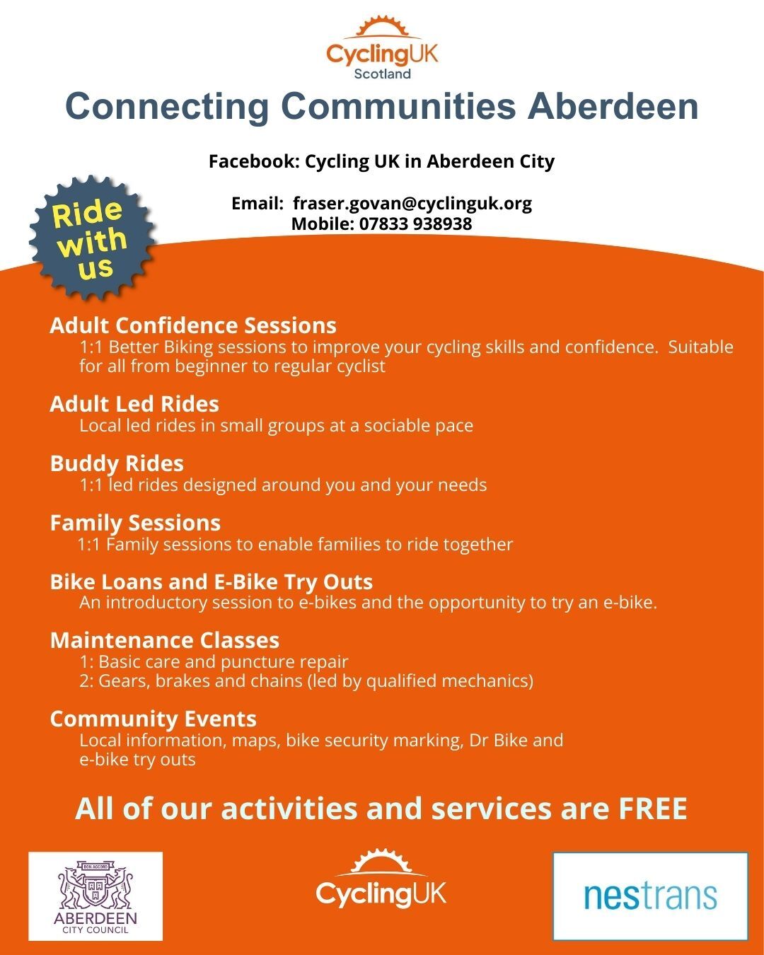 Cycling UK info for Aberdeen Cycling UK info for Aberdeen