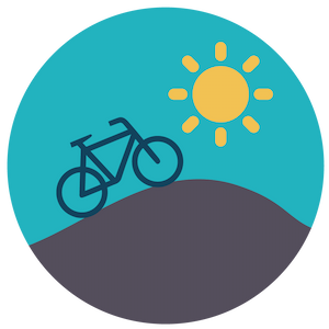 Image of a bike and the sun