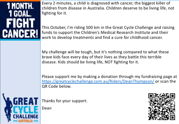 1 Month, 1 Goal, Fight Cancer!