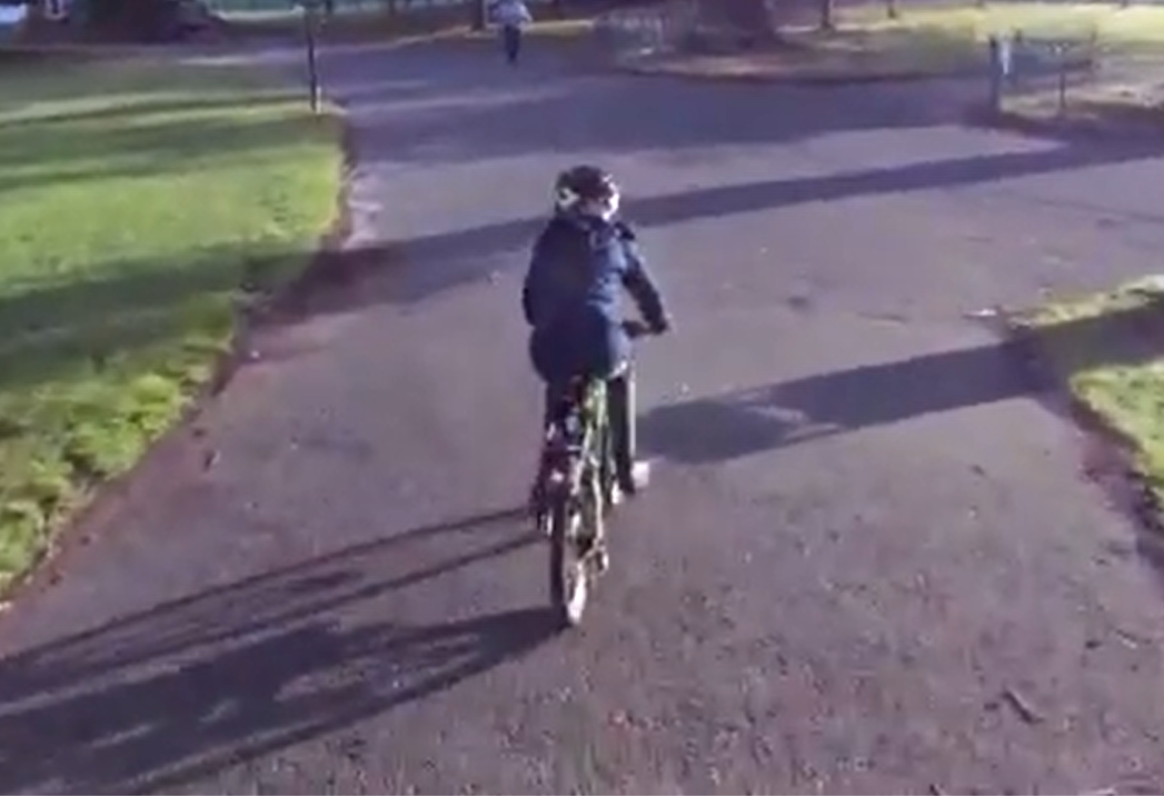 My kid cycled himself to school!