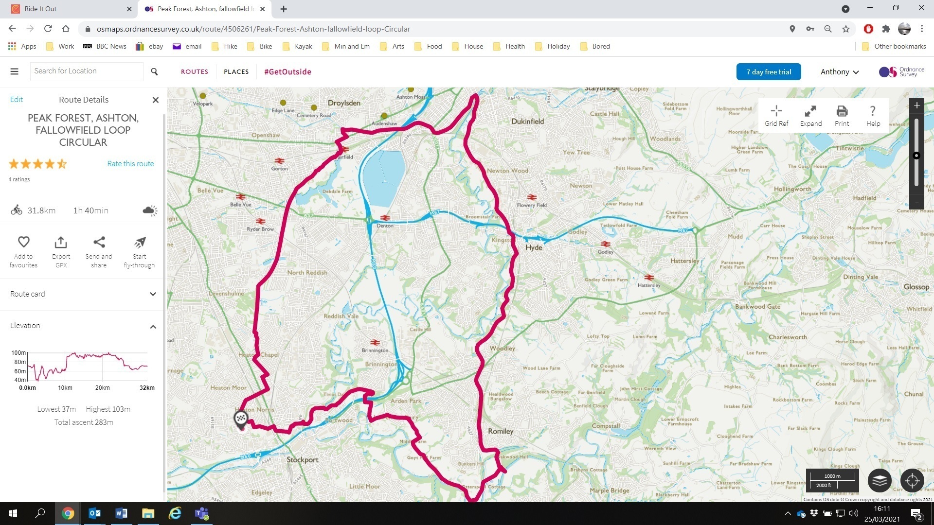 Trans-Pennine Trail, Fallowfield Loop, Peak Forest Canal