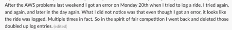 Image for story AWS outage weekend and doubled up log entries