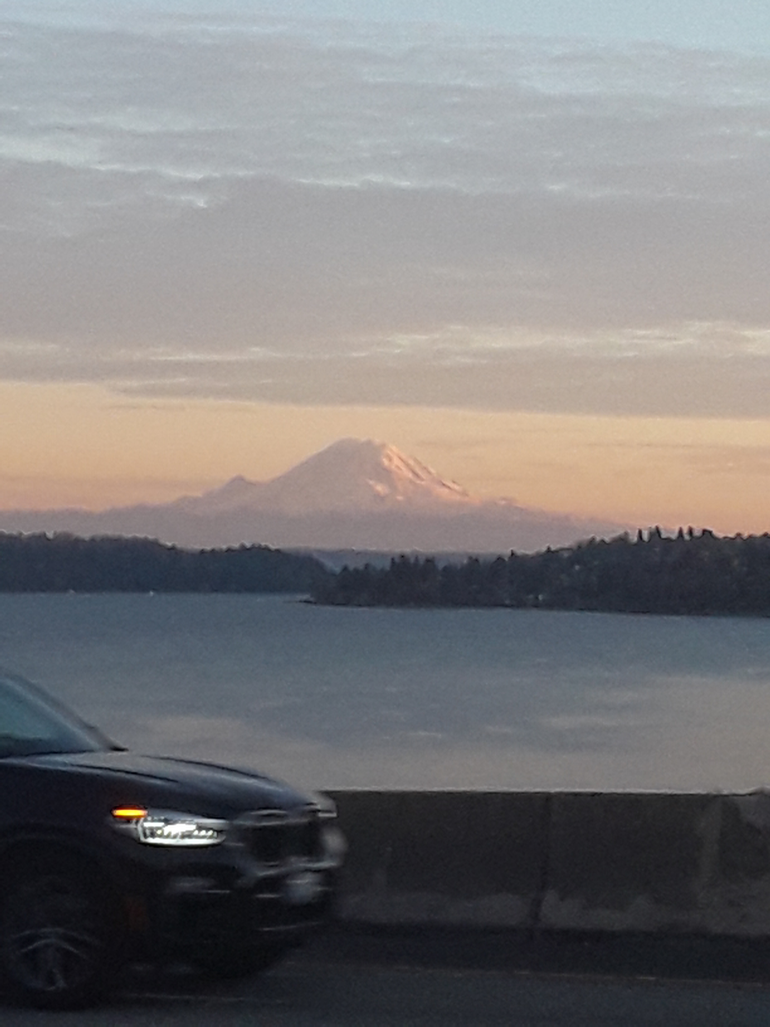sunny I-90 floating bridge